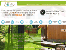 Tablet Screenshot of eco-construction-bretagne.com